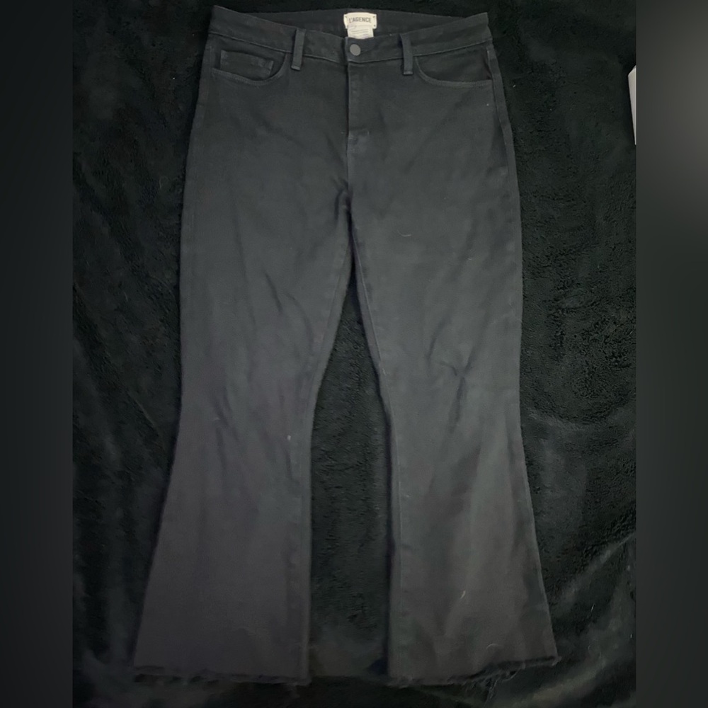 L'AGENCE Midnight Black Selma Flared Bootcut Denim